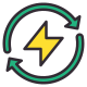 Energie Dreieck Zeichen icon