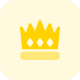 Royal kingdom crown with jewels embedded layout icon