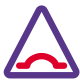 Triangular shape signboard with an alertness displayed icon