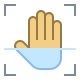 Handflächenscan icon