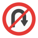 No U Turn icon