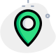 Delivery pin for parcel delivery location making icon