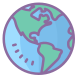 Globe terrestre icon