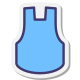 tablier bleu icon