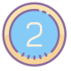 2 en círculo icon