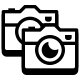 Fotocamere multiple icon