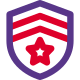 Defence officer with double stripe with shield and star icon