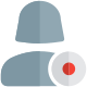 Female staff recording for company work purpose layout icon