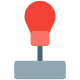 Inverted placed punching bag for boxing practice icon