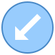 Circled Down Left icon