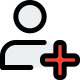 Add a patient to the profile of hospital database icon