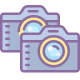 Fotocamere multiple icon