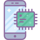 Cpu de smartphone icon