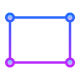 Gestrichenes Rechteck icon