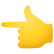 Emoji mit dem nach links zeigenden Rückhandindex icon