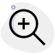 Zoom in tool for exploring and magnification icon