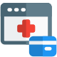 Medical bill clearance access on a web portal for a patient icon