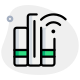 Downloading collection of books over a wireless network icon