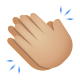 Clapping Hands Medium Light Skin Tone icon