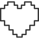 Corazón del pixel icon