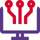 Wired LAN connection for minimum latency in personal computer icon