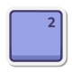 Superscript Two Key icon