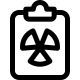 Planning the structure of radioactive nuclear power plant icon