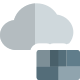 Firewall security on a cloud server isolated on a white background icon