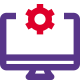 Desktop computer operating system setting and maintenance icon