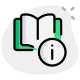 Information regarding the e-books isolated on a white background icon