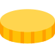 Precious gold coin isolated on a white background icon