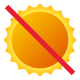 Não expor à luz solar icon