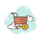 Shopping Cart With Money icon