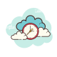Relógio de nuvem icon