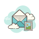 Open Envelope Stamp icon