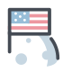 Flagge auf dem Mond icon