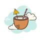 Cocktail al cocco icon