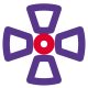 Radiation exposure warning logotype isolated on a white background icon