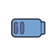 Halb aufgeladene Batterie icon