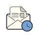 Open Envelope Clock icon