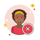 Eliminar usuario femenino icon