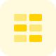 Horizontal block grid in tiles template layout icon