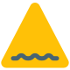 Warning for rough road ahead with several bumps icon