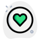 Heart shape logotype for smartwatches for measuring pulse rate icon