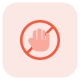 No touching of items in a shopping mall icon