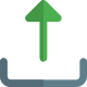 Digital upload document file with tray technology icon