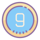 Circled 9 icon