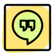 Hangout app with speech bubble logo by google icon