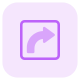 Turn right sign for traffic direction layout icon