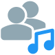 Single music played by users on a chat messenger icon